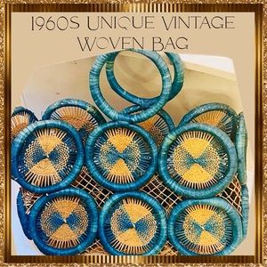 1960s Unique Vintage Woven Bag